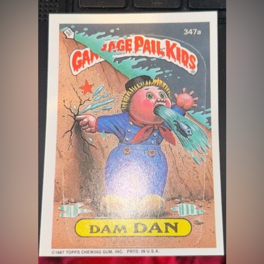 1987 Topps Garbage Pail Kids 9th Series card  347a Dam Dan